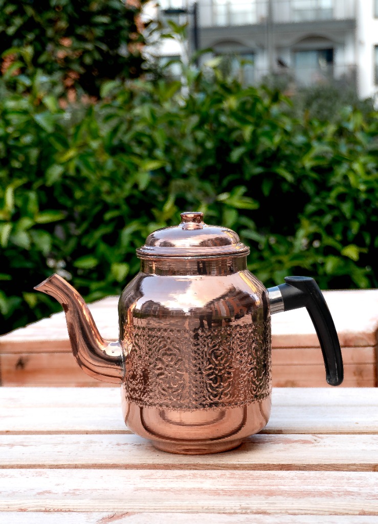 Modern Formlu Bakır Demlik <br> (3 Ayrı Boydan Oluşmaktadır)
